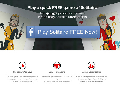 Landing Page Solitaire [WIP] illustration landing page playing cards