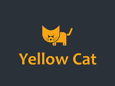 YellowCat cat minimal design simple yellow