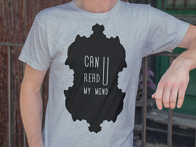 Can You Read My Mind illustrattion insane mad madness rorschach t shirt t shirt tee shirt ts