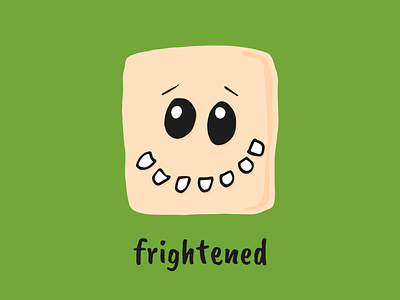 Frightened dalex emotions face fear frightened green illustration sketoneto