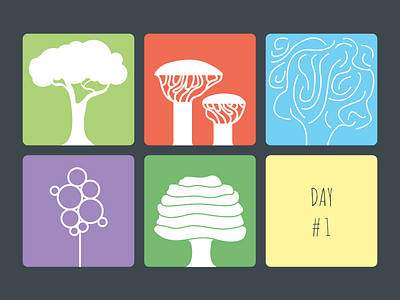 Tree Pictogram - Challenge - Day #1 baobab dalex flat icons oak party tree pictogram simple sketoneto tree