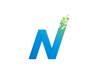 Logo N blue dalex gradient green letter n logo logo n n sketoneto