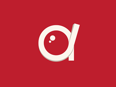 Alfa alfa dalex letter logo red simpole sketoneto