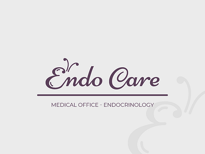 Endo Care Logo butterfly care dalex dragos endocrinology logo medical office purple sketoneto
