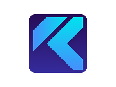 K - Blue Logo blue logo dalex dragos k letter logo logo k sketoneto