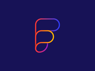 Future Fest Logo colours dalex dragos f fest future future fest gradient letter f logo rainbow sketoneto