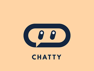 Chatty Logo character chat chatty dalex dragos funny logo simple sketoneto social media symbol talk