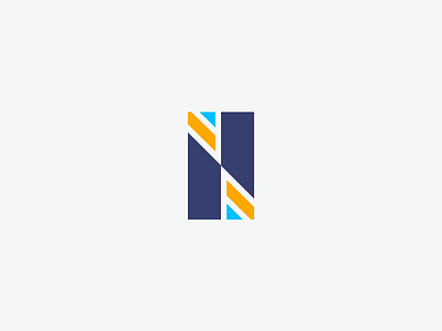 Logo N - shapes blue dalex dragos letter n logo logo type logotype n simple sketoneto typo