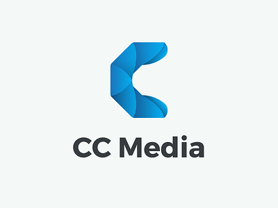 Logo CC Media - V1 c cc cc media dragos dragos.space gradients letter logo media shadow