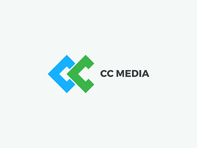 Logo CC Media - V7 blue c cc cc media dragos dragos.space green logo logotype two color