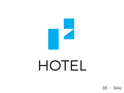 Letter H - Logo Hotel dragos dragos.space h hotel letter logo negative space