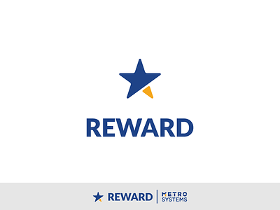Logo Reward WIP V2 blue dragos alexandru logo reward star yellow
