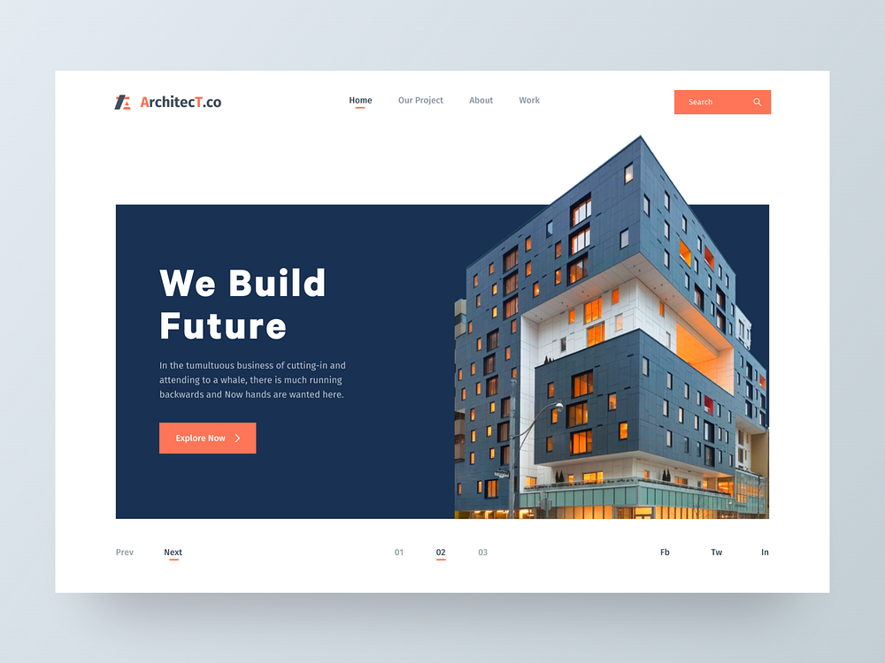 Architecture Header UI II by Shakibul Islam on Dribbble