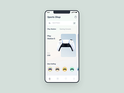 PS5 : Product Shop App Interaction animation clean ecommerce app flat gaming gif gift interaction ios minimal playstation product ps5 shop ui ux ux design