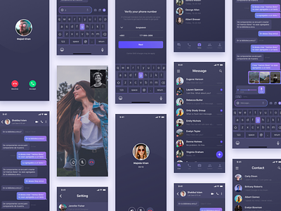 Tango Dark Chat App UI Kit