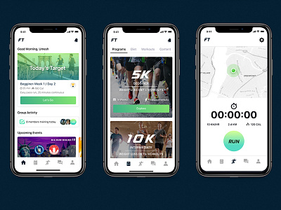 Marathon Training App concept dashoboard interaction design landing page marathon training app uiux user experience user interface