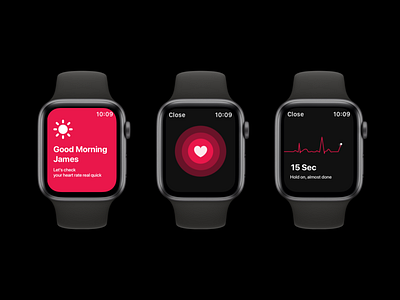 Heart Rate Monitor Concept for Iphone concept dailyui ios iot iwatch smart band uiux wearable