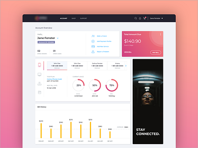 Telecom Dashboard Concept