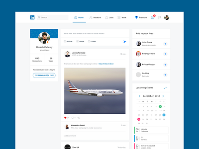 Linkedin Redesign Concept dailyui dashboard homepage hrms jobs landing page messaging recruiting recruitment social social network ui ux user interface