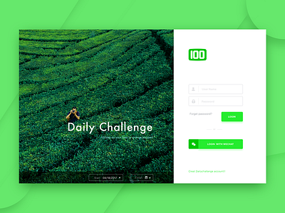 Hello Dribbble daily login ui web