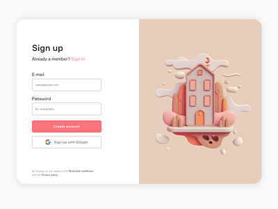 Sign up form dayli challenge dayliui minimal sign up ui ux webdesign