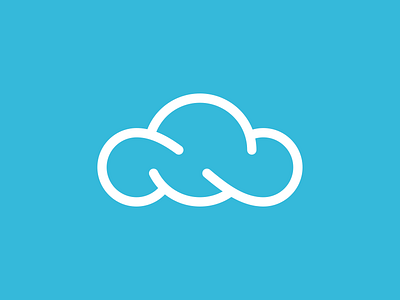 Cloudy Services Logo (Infinite Cloud) cloud line logo mark mono line ☁️