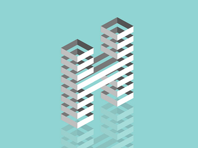 H. h isometric typography