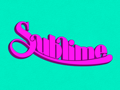 Sublime color design graphic design rgb type typeface typography