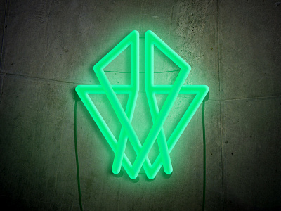 Neon Logo branding design light logo neon