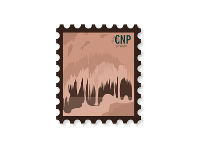 Carlsbad Caverns National Park branding cave design icon illustration national park system postage stamp ui ux vector