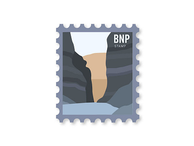 Big Bend National Park Stamp big bend canyon icon illustration landscape national park system postage stamp vector