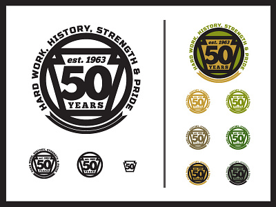 50 Year Logo Badge badge history identity keyston logo