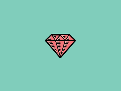 Ruby diamond flat gem icon ruby