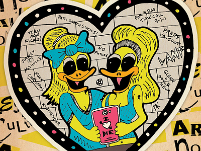 I Love Me ducks illustration magazine punk punk rock rock n roll selfie zine