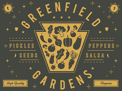 Greenfield Gardens garden keystone pennsylvania pepper pittsburgh shirt t shirt typography vegetables veggie