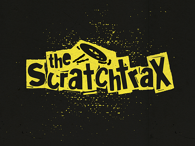 The Scratchtrax band logo grunge logo punk record vinyl yellow