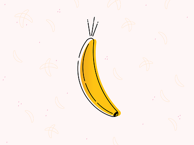Banana banana fruit geometric illustration pattern vector yellow