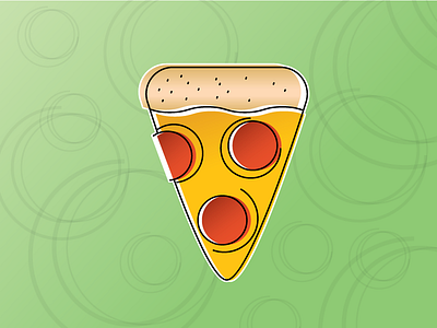 Pizza food geometric geometry gradient illustration pizza shape vector