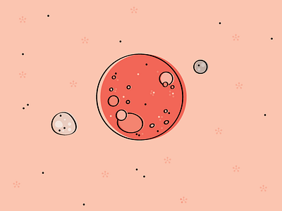 Mars illustration mars moon planet red solar system space