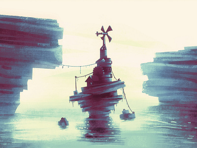 Quagmire Keep color study digital painting fantasy illustration landscape photoshop scifi swamp
