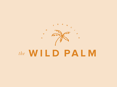 The Wild Palm Logo baskerville branding design gold logo minimal wordmark