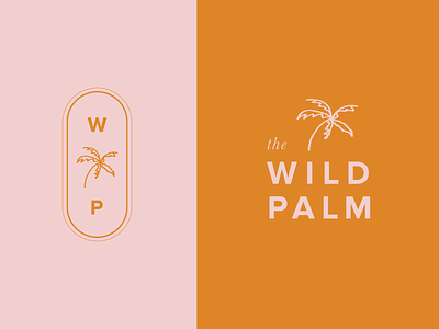 The Wild Palm Secondary Marks branding design gold illustration logo minimal secondary mark typography wild palm wordmark