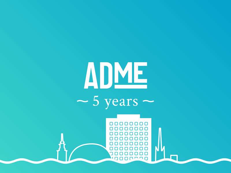 Adme 5 years after animation birthday celebration design effects explainer gif graphics illustration motion