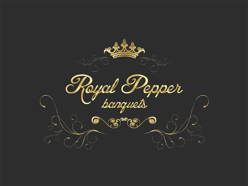 Royal Pepper Banquets - Logo Design & Construction adobe illustrator animation banquet halls banquets brand identity branding creative design inspiration logo logomark logotype motion