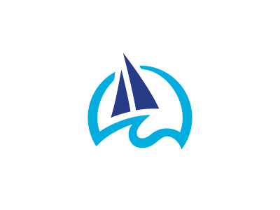 Making Waves blue boat logo mark waves