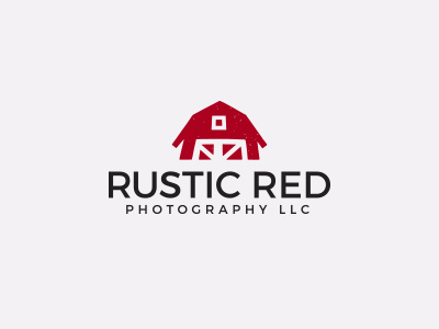 Rustic Red Photography barn llc logo mark photography red rustic