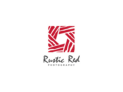 Rustic Red barn camera door grunge logo mark photography red rustic shutter square