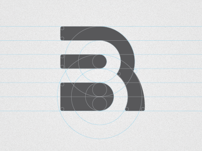 BR Monogram with grid br branding grid letters logo mark monogram