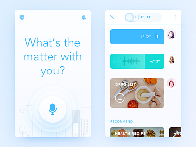 voice sharing social media android app design ios profile ui ux voice