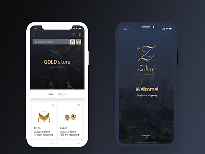 Mobile App For jewelry Store android app brand commerce dashboard design ios mobile services sign up signin store ui ux